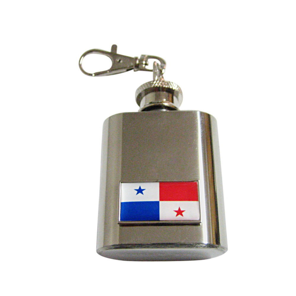 Thin Bordered Panama Flag Keychain Flask - image 1